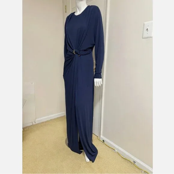 SimkHai Maisie Long Sleeve Dress in Midnight - Picture 8 of 10